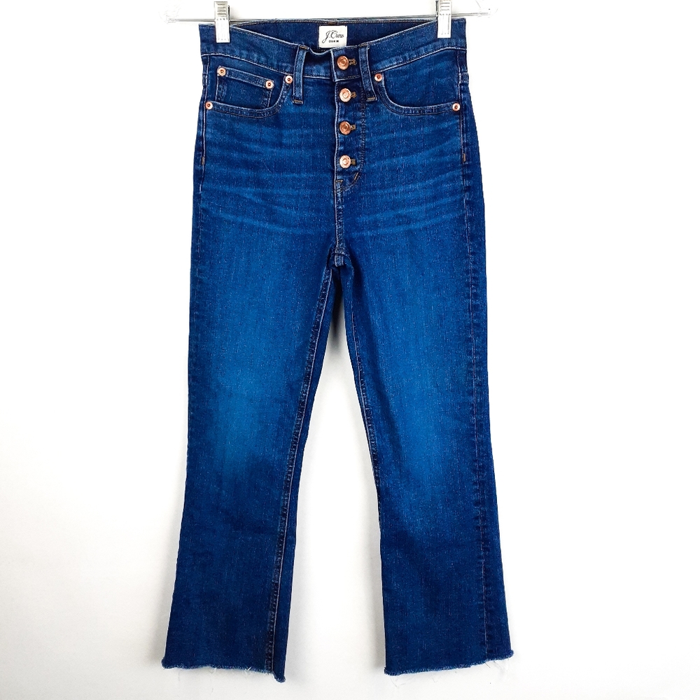 J. Crew Billie Demi Boot Crop Hi-Rise Button Fly
